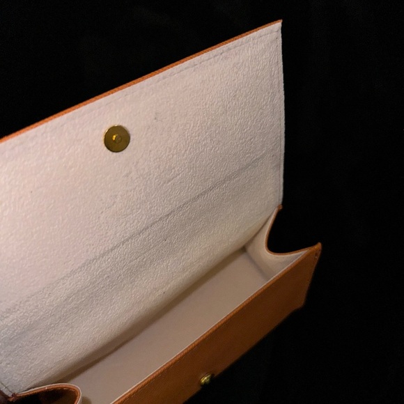 Tory Burch Orange Sunglasses Holder Case CASE ONLY Foldable Secure Case - Picture 7 of 10